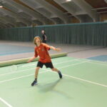 Badmintonhalle Spieler