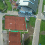 Tennishalle Luftaufnahme